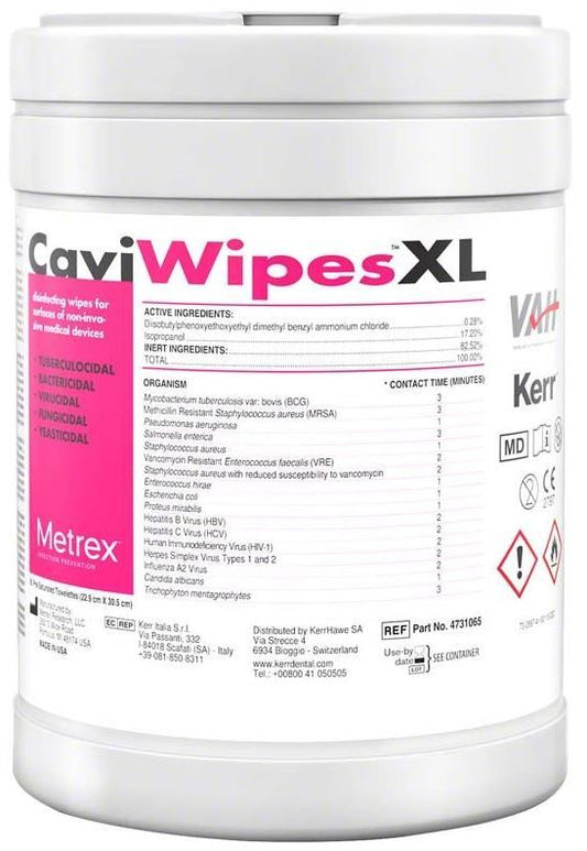 CAVIWIPES XL CANNISTER BOX (12 BUSSEN X 65ST)