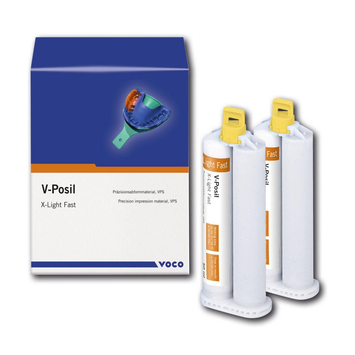 V-POSIL X-LIGHT FAST CARTRIDGE 2X50ML. 2575