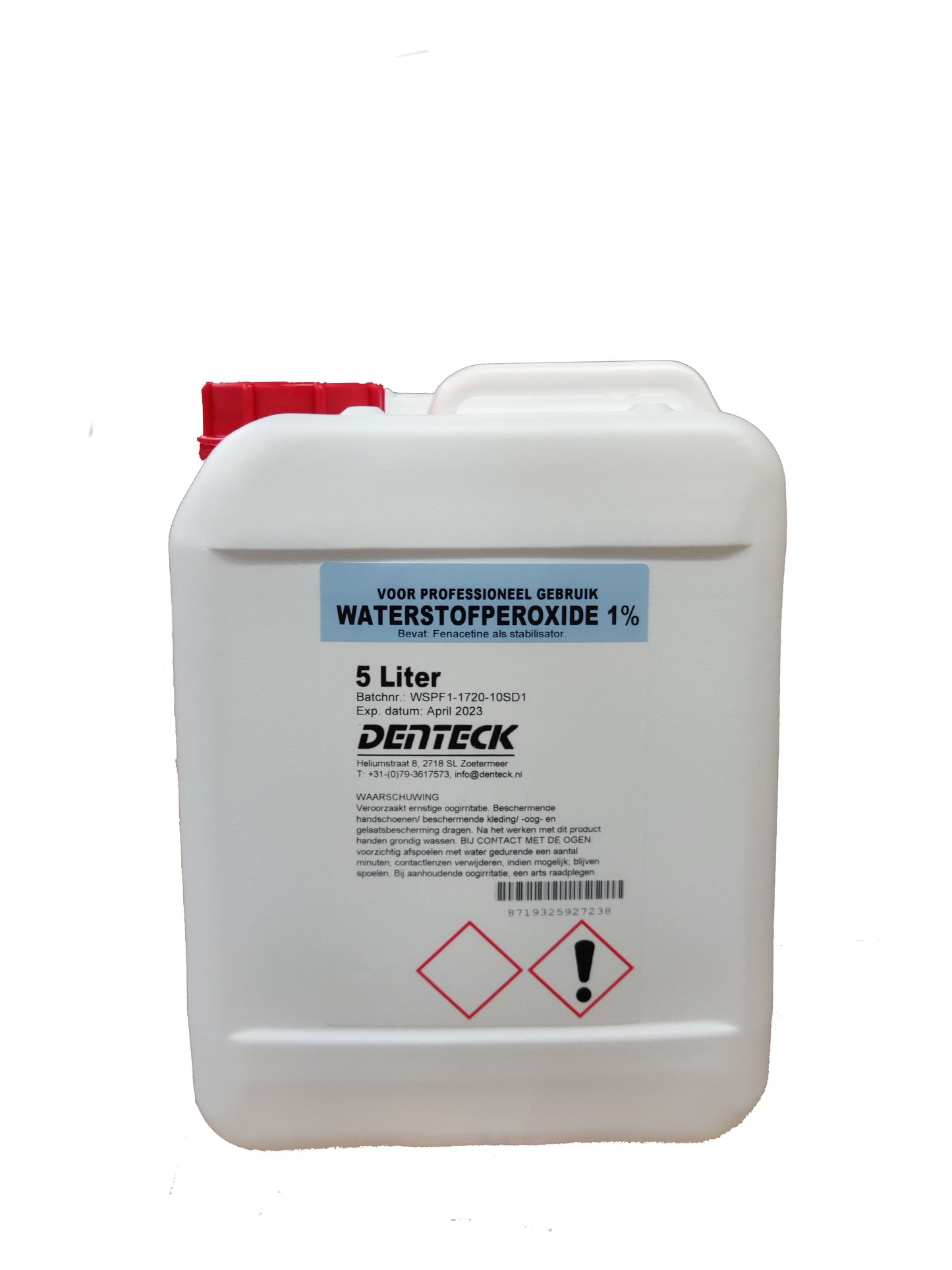 WATERSTOFPEROXIDE 1% MONDSPOELING CAN 5LTR (GEBRUIKSKLAAR) .