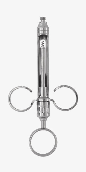 STAINLESS STEEL  SYRINGE DOUBLE RING EU. THR.