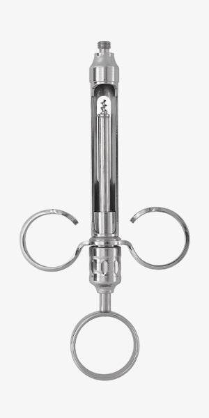 STAINLESS STEEL SYRINGE DOUBLE RING AM. THR.